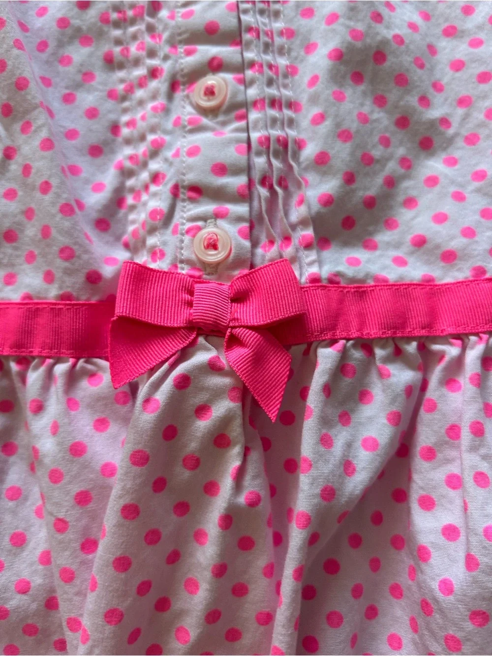 Gymboree Pink Polka Dot Ruffle Dress with Satin Bow